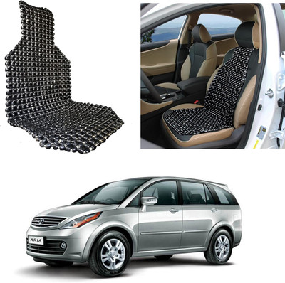 Oshotto Wooden Bead Seating Pad For  Tata Aria(Front Seats Black)