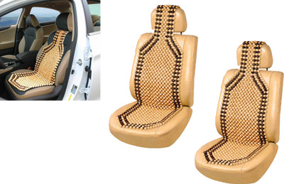 AUTO PEARL Polyester, Cotton Seating Pad For  Universal For Car Universal For Car(Front Seats Beige, Brown)