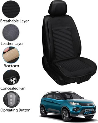 MATIES Leather Seating Pad For  Tata Universal For Car(Front Seat Black)