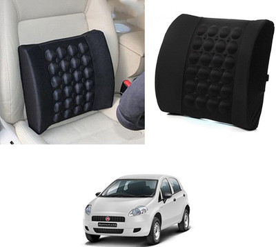 MATIES Nylon Seating Pad For  Fiat Punto(BackRest for Cars, Trucks,Van,Home,Office Black)