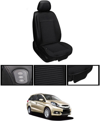 MSNP Leather Seating Pad For  Honda Mobilio(Front seats, Black Seat Black)