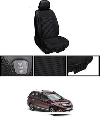 RKPSP Leather Seating Pad For  Honda Universal For Car(Front, Back Black)