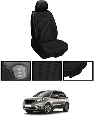 MSNP Leather Seating Pad For  Renault Koleos(Front seats, Black Seat Black)