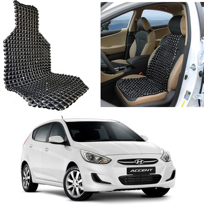 Oshotto Wooden Bead Seating Pad For  Hyundai Accent(Front Seats Black)