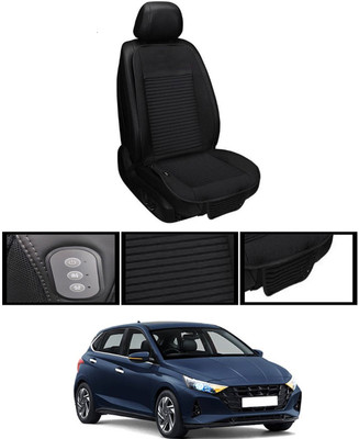 MSNP Leather Seating Pad For  HYUNDAI Universal For Car(Front seats, Black Seat Black)