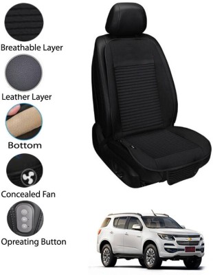 AYW Leather Seating Pad For  Chevrolet Trailblazer(Front Seat Black)