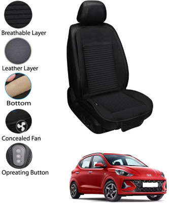 MATIES Leather Seating Pad For  HYUNDAI Universal For Car(Front Seat Black)