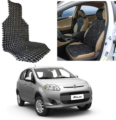Oshotto Wooden Bead Seating Pad For  Fiat Palio(Front Seats Black)