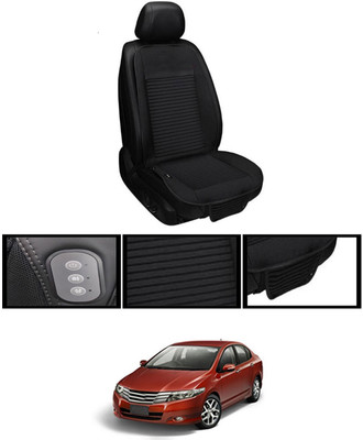 MSNP Leather Seating Pad For  Honda Universal For Car(Front seats, Black Seat Black)