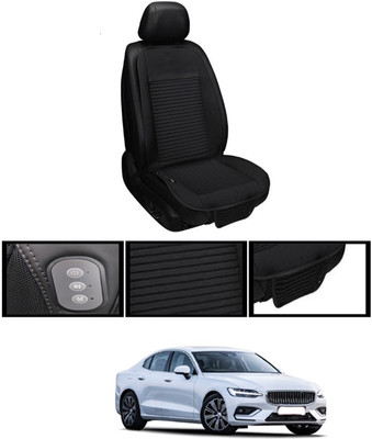 MSNP Leather Seating Pad For  Volvo S60(Front seats, Black Seat Black)