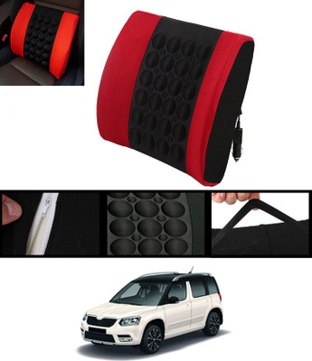 MATIES Nylon Seating Pad For  Skoda Universal For Car(Dotted Backrest With Massager Red & Black Red, Black)