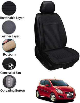 AYW Leather Seating Pad For  Maruti Suzuki Ritz(Front Seat Black)