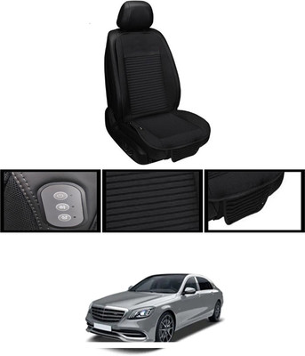RKPSP Leather Seating Pad For  Mercedes Benz Universal For Car(Front, Back Black)