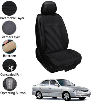 AYW Leather Seating Pad For  HYUNDAI Accent(Front Seat Black)