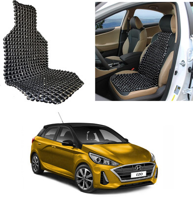 Oshotto Wooden Bead Seating Pad For  Hyundai i20 Magna(Front Seats Black)