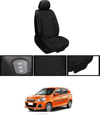 RKPSP Leather Seating Pad For  Maruti Suzuki Alto K10(Front, Back Black)
