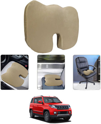 MATIES Leather Seating Pad For  MAHINDRA TUV-300(NA Beige)