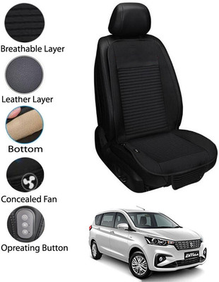 AYW Leather Seating Pad For  Maruti Suzuki Ertiga(Front Seat Black)