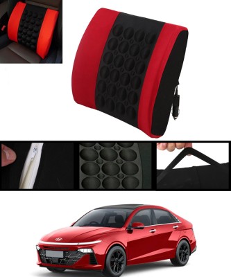 ABJD Red, Black Nylon Car Pillow Cushion for Universal For Car(Square, Pack of 1)