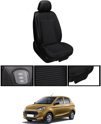 MSNP Leather Seating Pad For  Maruti Alto K10(Front seats, Black Seat Black)