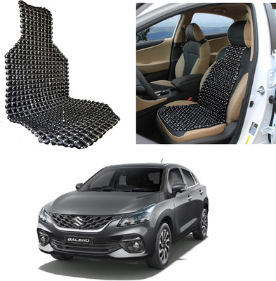 Oshotto Wooden Bead Seating Pad For  Maruti Suzuki Baleno(Front Seats Black)