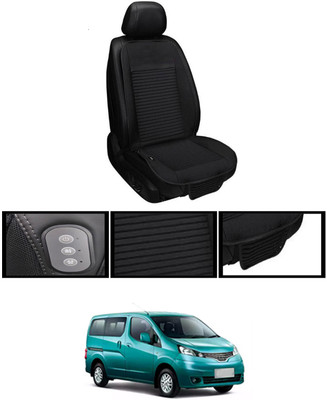 MSNP Leather Seating Pad For  Kia Universal For Car(Front seats, Black Seat Black)