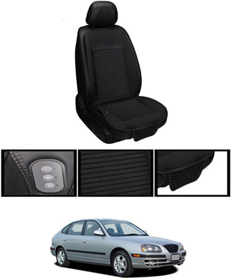 MSNP Leather Seating Pad For  Maruti Eeco(Front seats, Black Seat Black)
