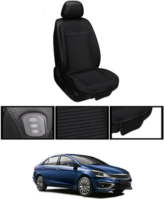 MSNP Leather Seating Pad For  Maruti Suzuki Ciaz(Front seats, Black Seat Black)