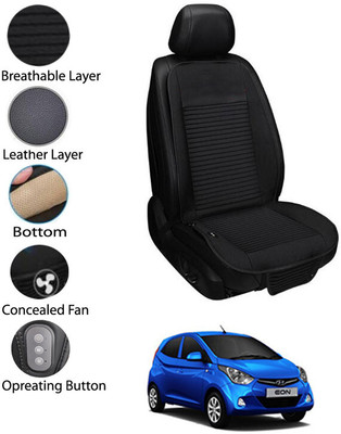 MATIES Leather Seating Pad For  HYUNDAI Eon(Front Seat Black)