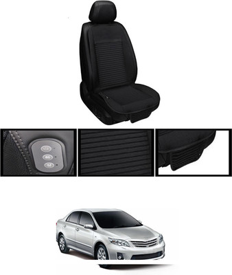 RKPSP Leather Seating Pad For  Toyota Altis(Front, Back Black)