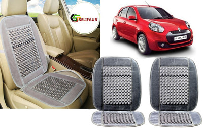 HANSHIKA ENTERPRISES Velvet, Wooden Bead Seating Pad For  Renault Pulse(Front Seats, Back Seats, Office Chair Grey)