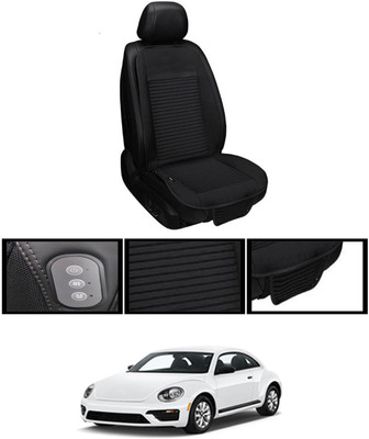 MSNP Leather Seating Pad For  Volkswagen Beetle(Front seats, Black Seat Black)