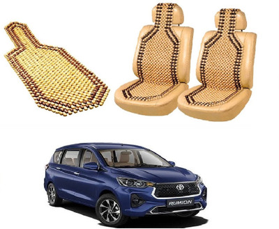 ROSHNEER ENTERPRISES Wooden Bead Seating Pad For  Toyota 1 Series(RUMION Beige)
