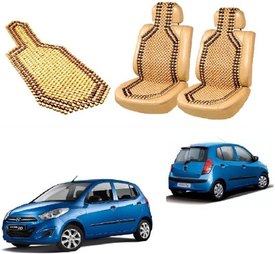 ROSHNEER ENTERPRISES Wooden Bead Seating Pad For  HYUNDAI i10 1.2L(I10 OLD Beige)
