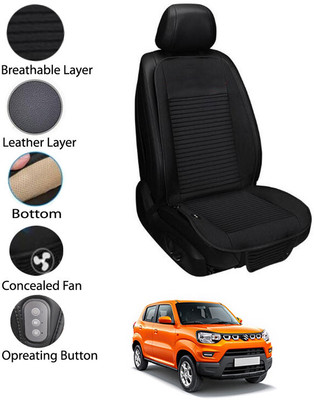 AYW Leather Seating Pad For  Maruti Suzuki Universal For Car(Front Seat Black)