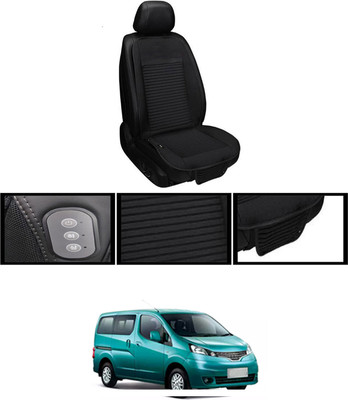 RKPSP Leather Seating Pad For  Nissan Evalia(Front, Back Black)