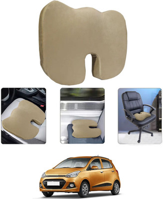 MATIES Leather Seating Pad For  HYUNDAI Grand i10(All Vehicle, Wheel Chair, Office, Travel, Home, Study Table Black Beige)
