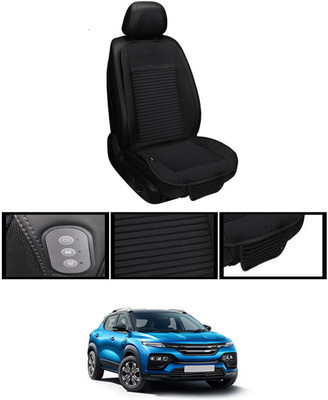 MSNP Leather Seating Pad For  Renault Universal For Car(Front seats, Black Seat Black)