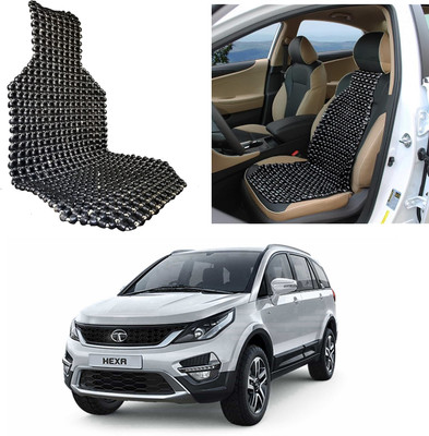 Oshotto Wooden Bead Seating Pad For  Tata Hexa XM(Front Seats Black)
