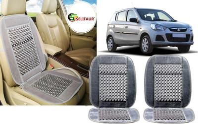 HANSHIKA ENTERPRISES Velvet, Wooden Bead Seating Pad For  Maruti Suzuki Alto K10(Front Seats, Back Seats, Office Chair Grey)
