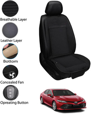 MATIES Leather Seating Pad For  Toyota Camry(Front Seat Black)