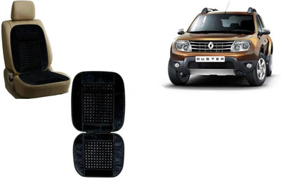 HANSHIKA ENTERPRISES Wooden Bead, Velvet Seating Pad For  Renault Duster(Front Seats, Back Seats Black)