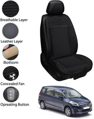 MATIES Leather Seating Pad For  Maruti Suzuki Universal For Car(Front Seat Black)