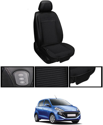 MSNP Leather Seating Pad For  HYUNDAI Santro(Front seats, Black Seat Black)