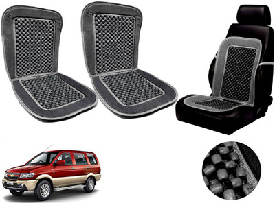 AUTO PEARL Polyester, Cotton Seating Pad For  Chevrolet Tavera(Front Seats Grey)