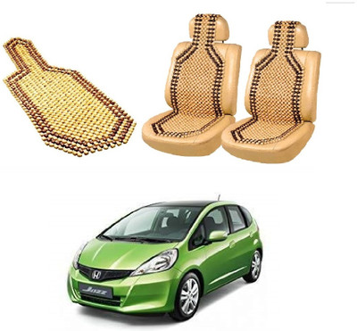 ROSHNEER ENTERPRISES Wooden Bead Seating Pad For  Honda Jazz(JAZZ Beige)