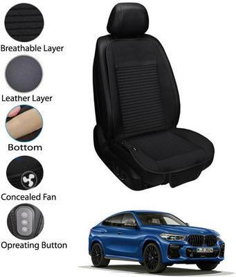 AYW Leather Seating Pad For  BMW Universal For Car(Front Seat Black)