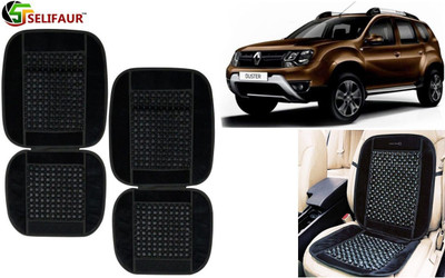 HANSHIKA ENTERPRISES Velvet, Wooden Bead Seating Pad For  Renault Duster(Front Seats, Back Seats, Office Chair Black)