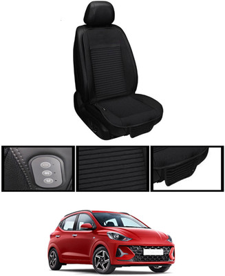 MSNP Leather Seating Pad For  HYUNDAI Universal For Car(Front seats, Black Seat Black)
