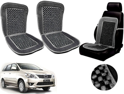 AUTO PEARL Polyester, Cotton Seating Pad For  Toyota Innova(Front Seats Grey)